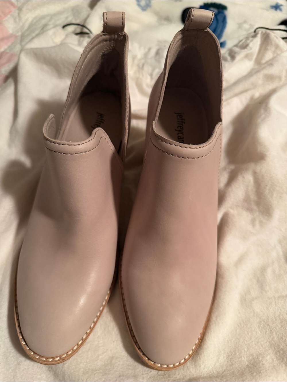 Jeffrey Campbell Blush Pink Leather Ankle Booties